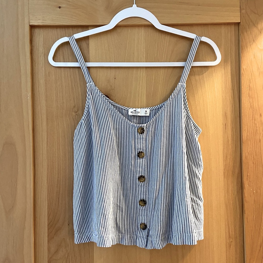 Hollister Pinstripe Crop Tank